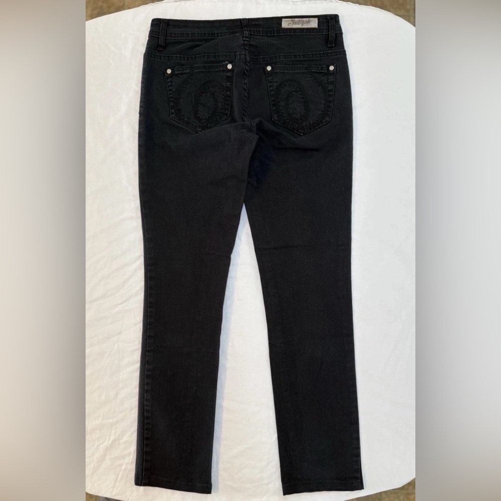 South Pole Womens Black 5-Pocket Design Denim Straight Jeans Size 7 29x29 - Picture 3 of 10